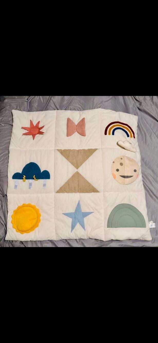 Geometric Interactive Playmat Cloud Island Shapes Pattern